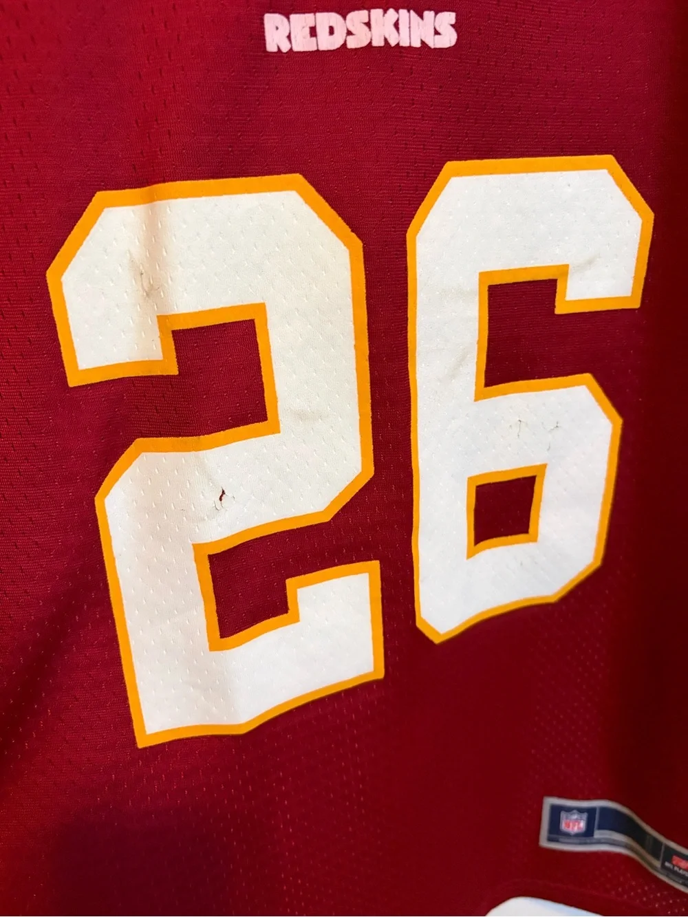 NFL Burgundy and Gold #26 Football Jersey